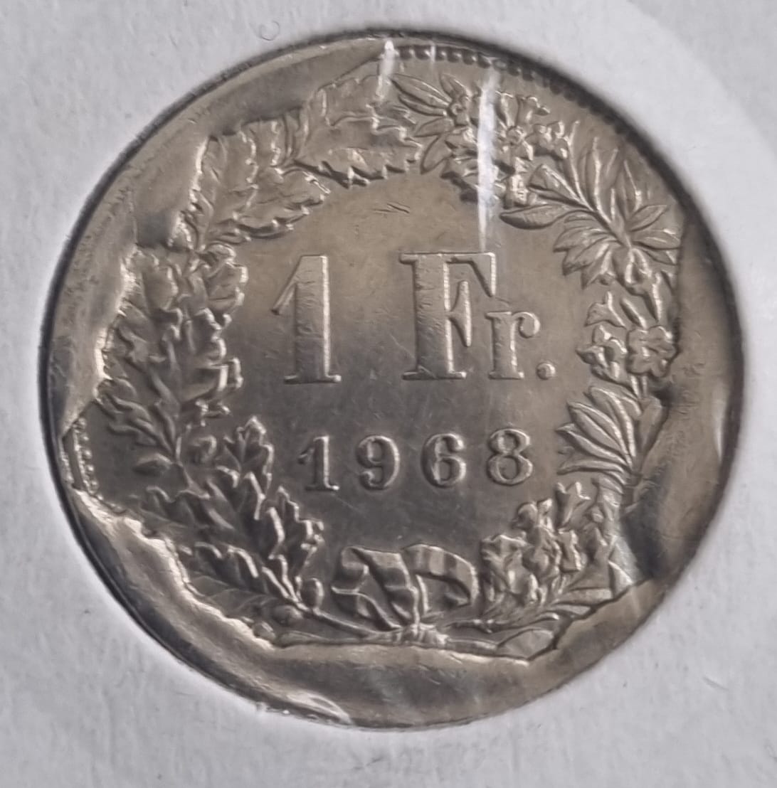 1 Fr. Silber Rohling beschädit