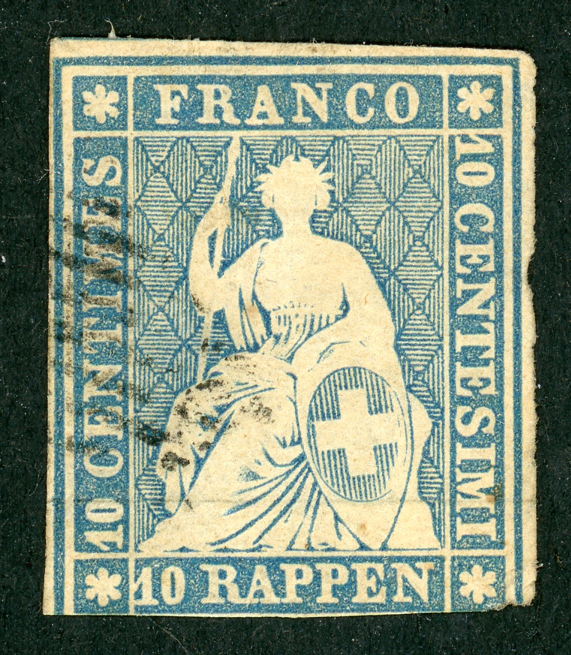 Zumstein Katalog-Nummer.  22A 3  Gestempelt