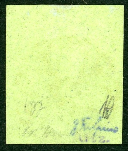 1947 Genfer Kantonsbriefmarke „Großer Adler“, grün-gelb (SBK.6)