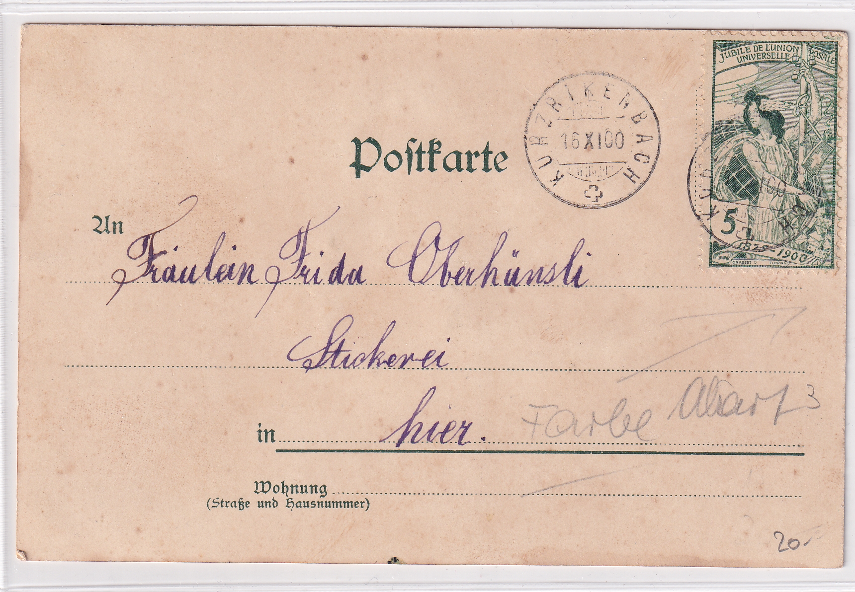 UPU 77 B Kurzrickenbach 1611.1900