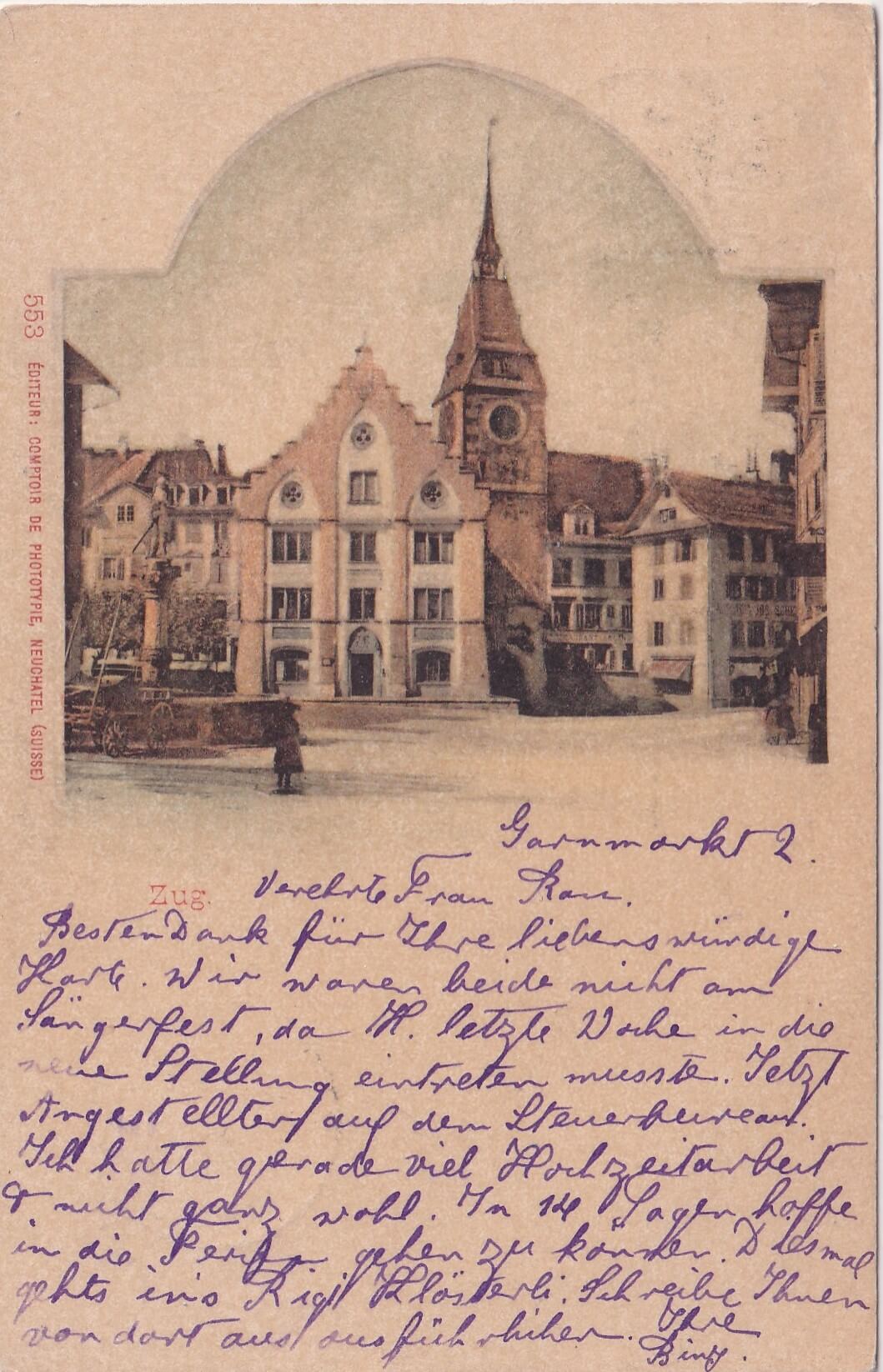 17.7.1899 Zug - Thun