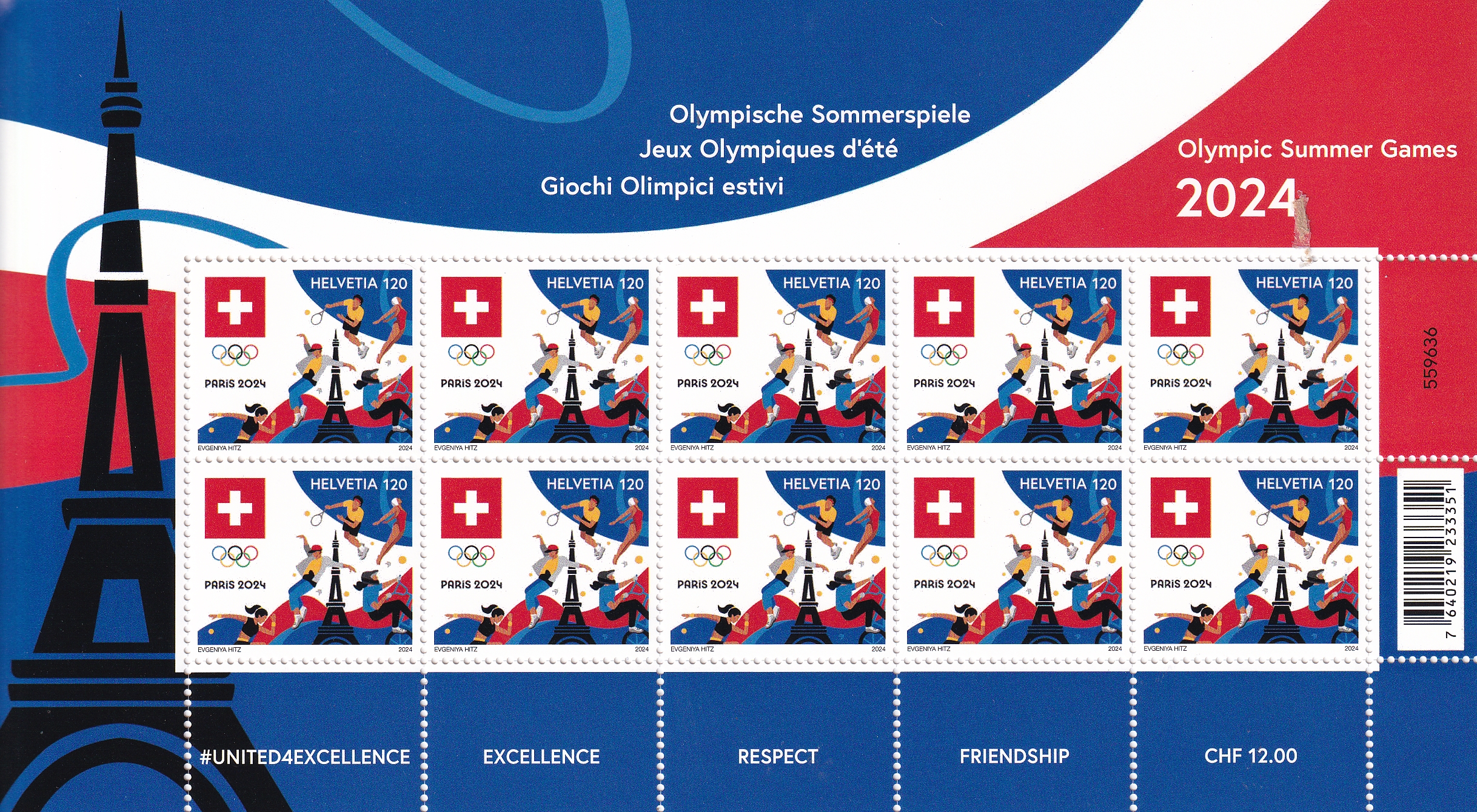 SBK Nr. 2011 Olympische Spiele Postfrisch Zierbogen