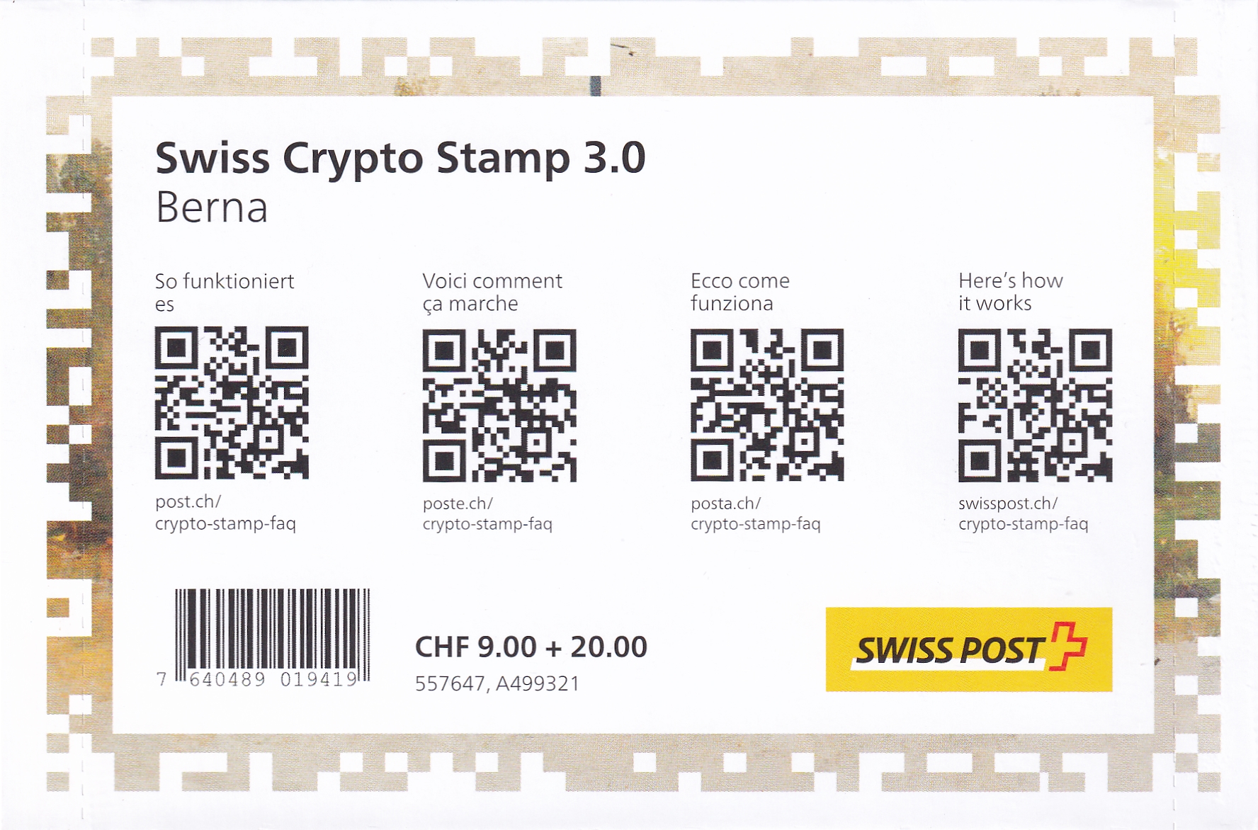 2023 Krypto 3.0  Berna Postfrisch