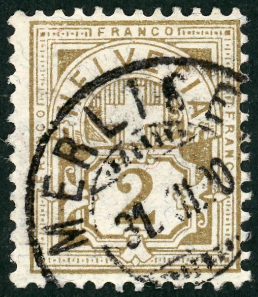 Zifferbriefmarken  SBK   58A  Gestempelt