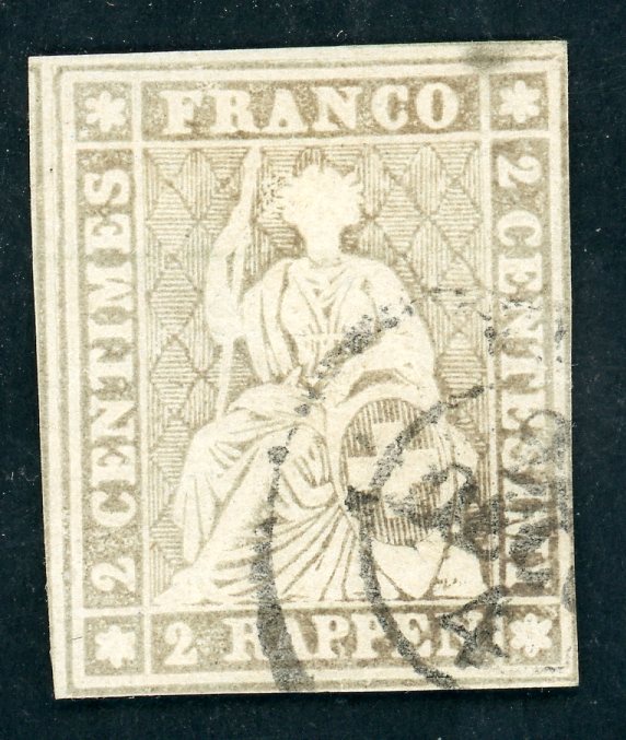 Zumstein Katalog-Nummer.  21Ga Gestempelt  + Attest