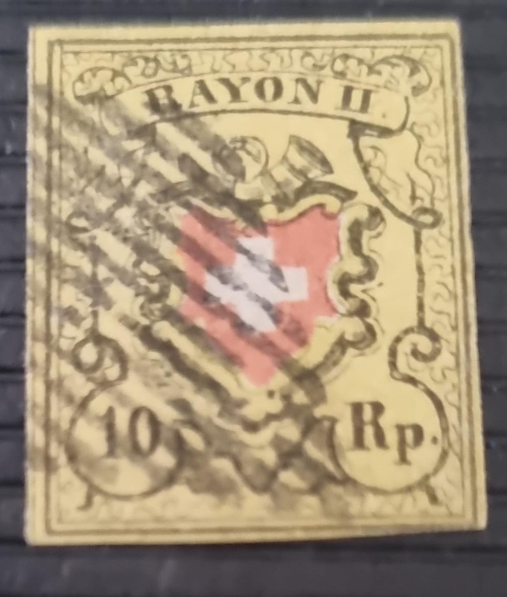 1850 Rayon 16 IIg Typ 11 Druckstein E - RU mit Attest Disteli