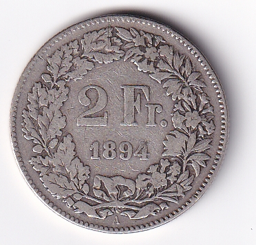 2 Fr. Silver 1894 schoen