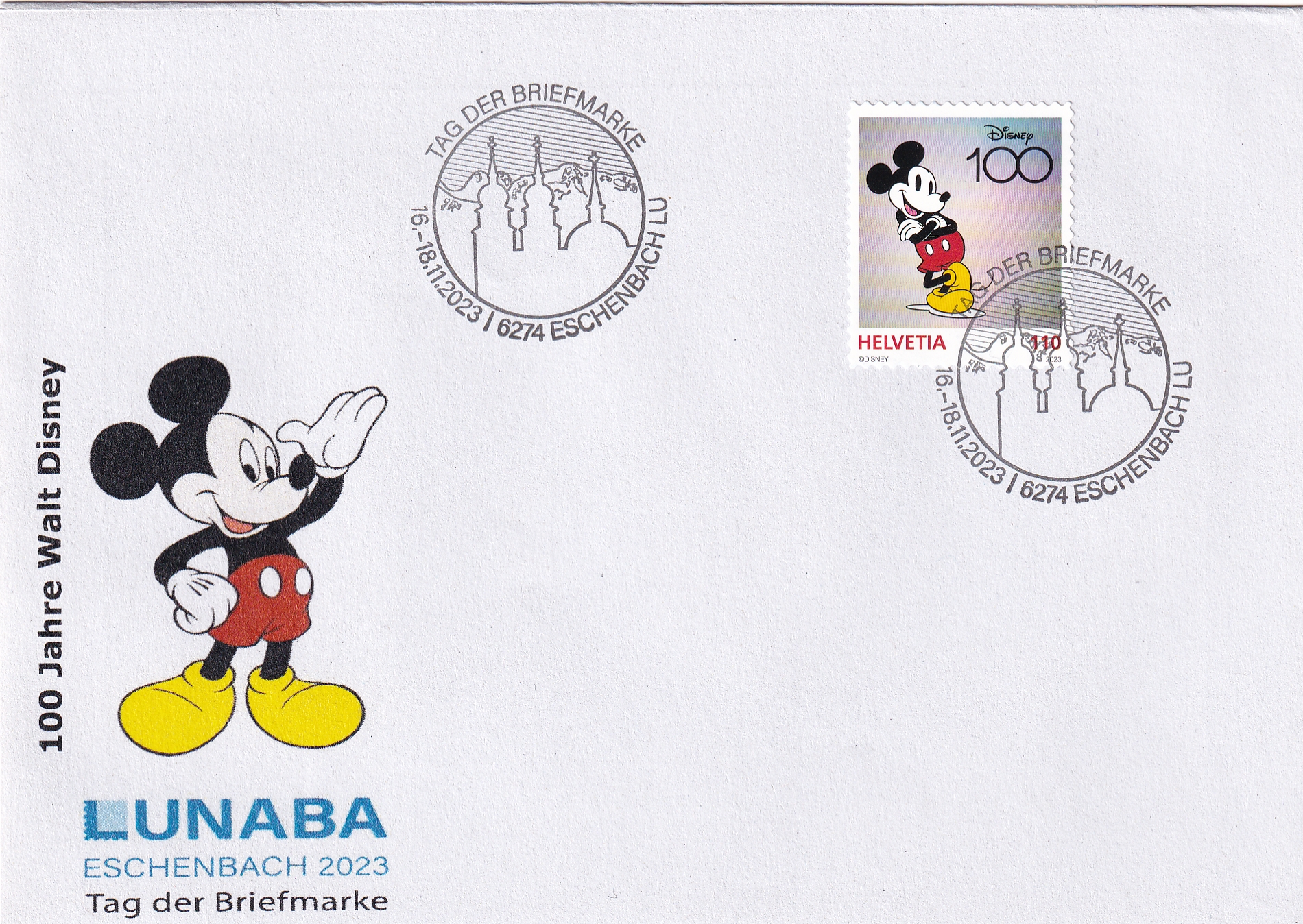 100 Jahre Walt Disney Tag der Briefmarke Eschenbach 2023