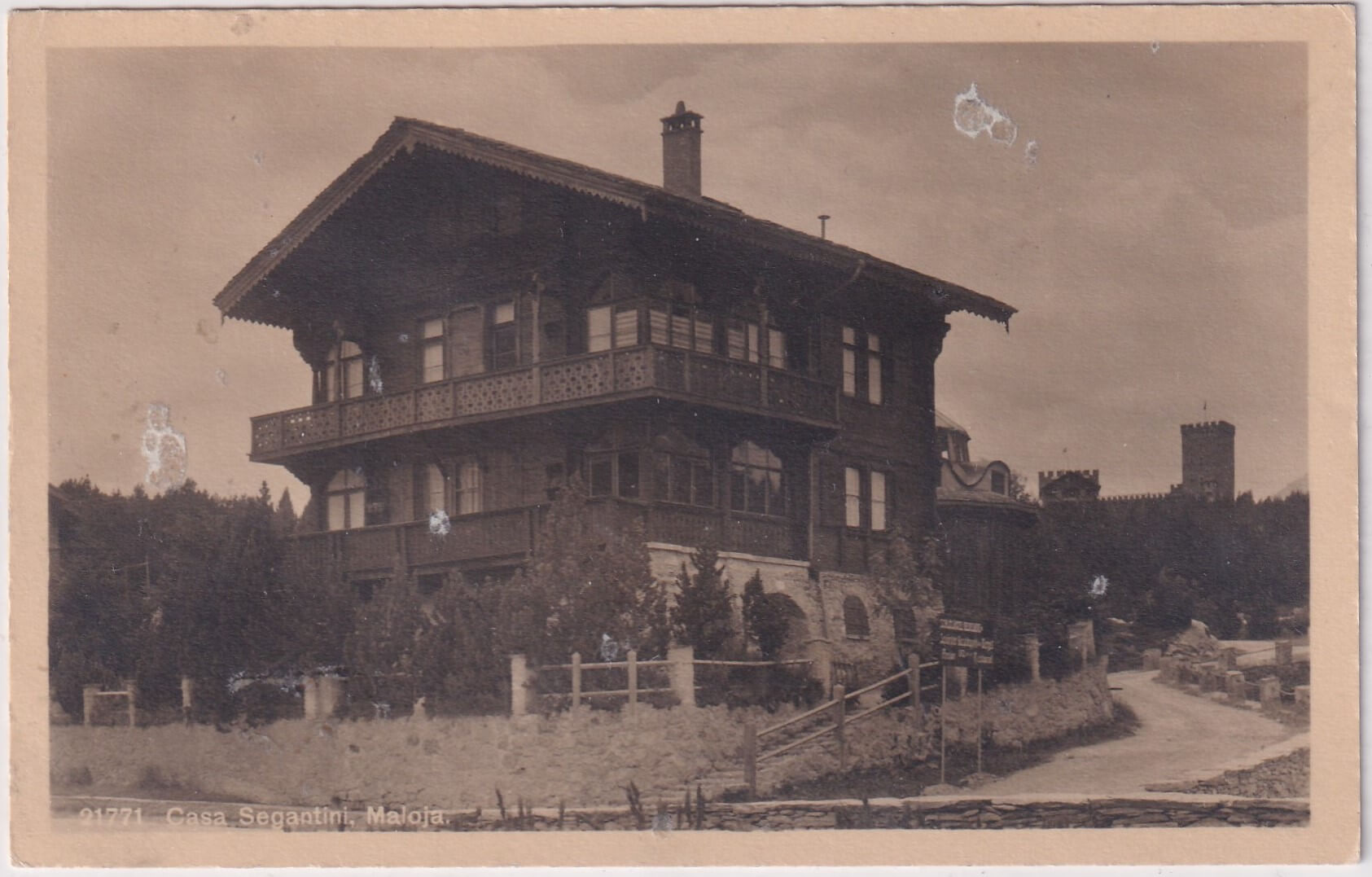 Ansichtskarte vom Casa Segantini, Maloja ungelaufen