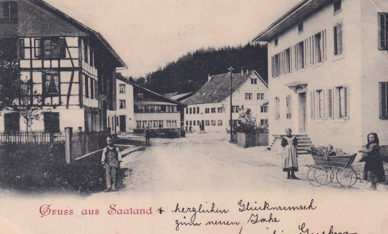 Ansichtskarte 4.1.1903 Gruss aus Saaland