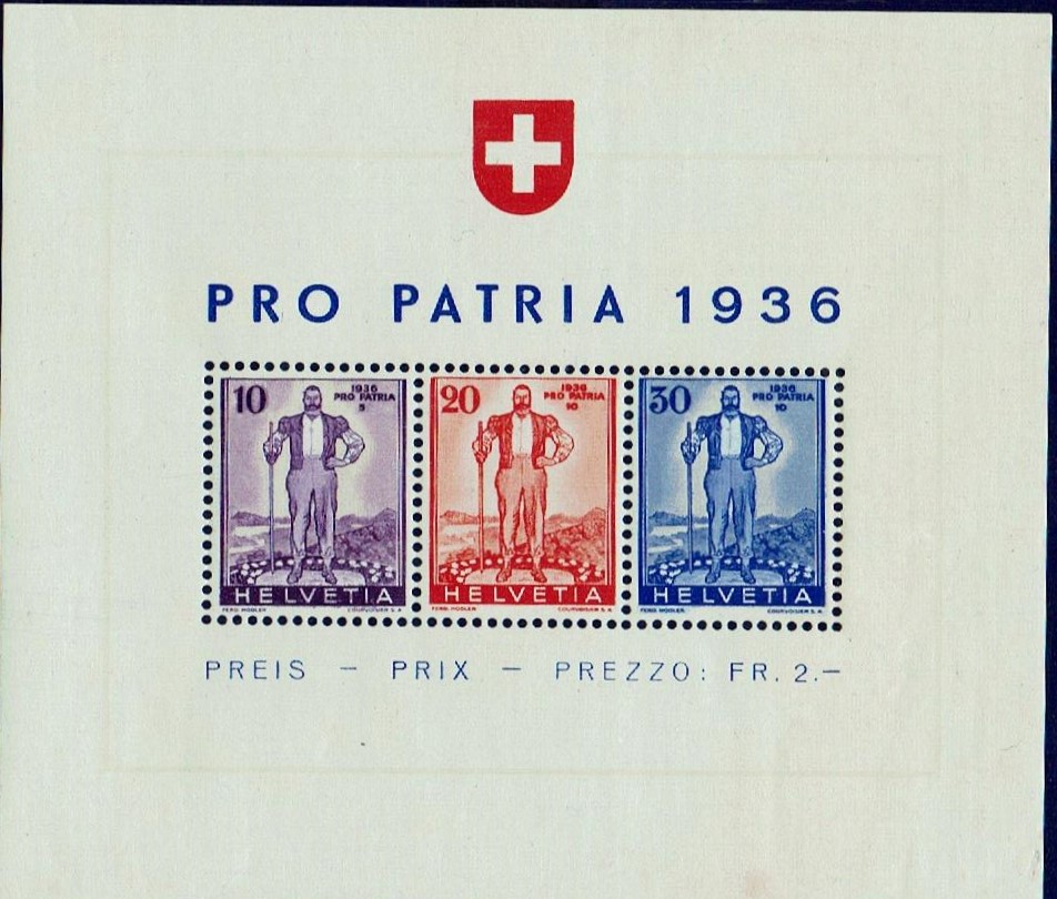 W8 Wehranleihe Block Pro Patria 1936 ungestempelt