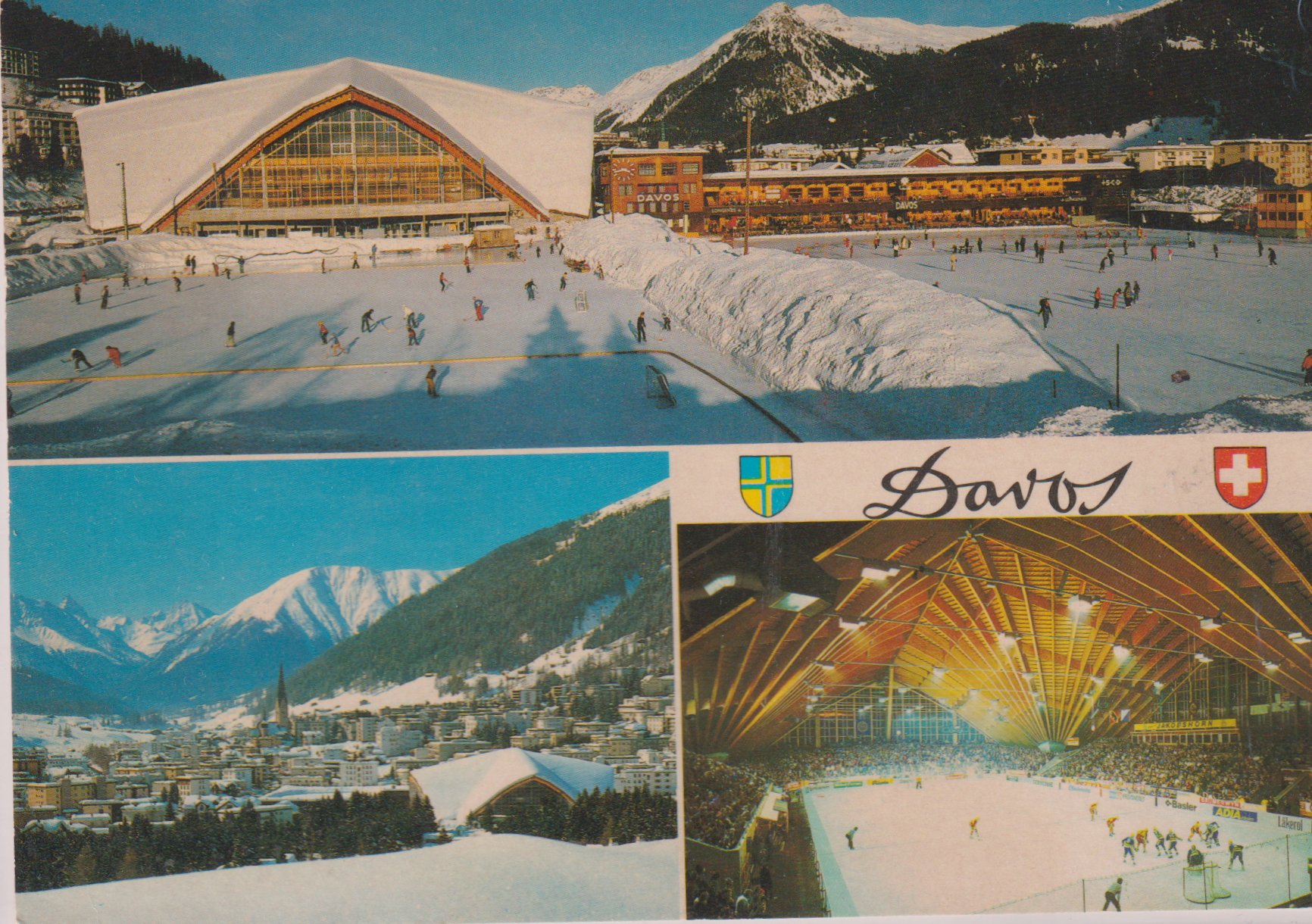 Ansichtskarte Davos Eishockeyhalle