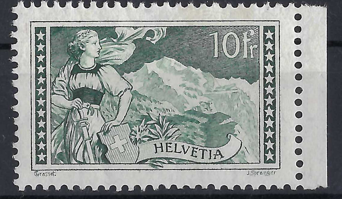 Schweiz 1931 SBK 179 a Postfrisch mit Attest