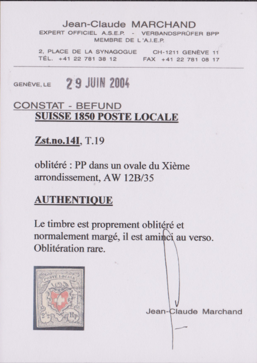 Orts-Post 14I mit Kreuzeinfassung