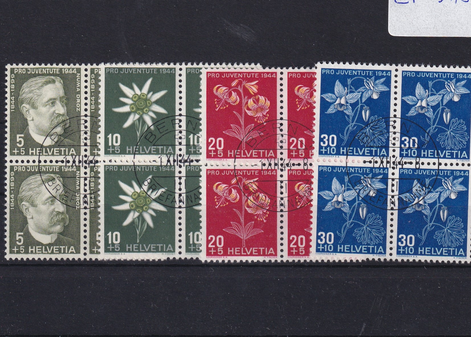 PJ 109 -112 4 er Block mit ET Bern