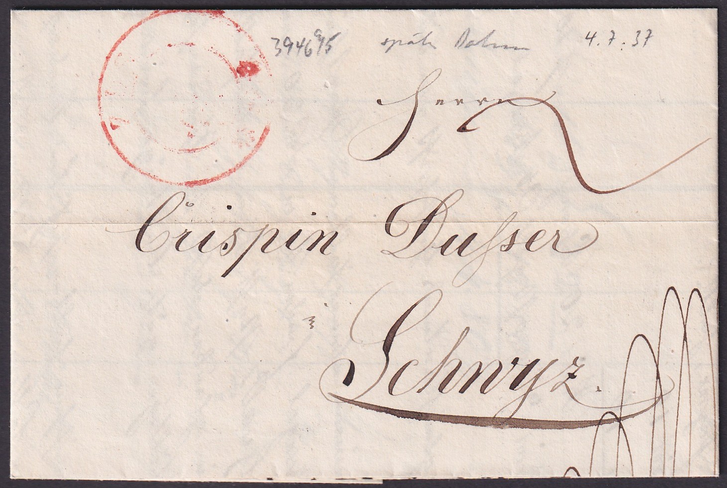 4.Juli 1837 Zug - Schwyz