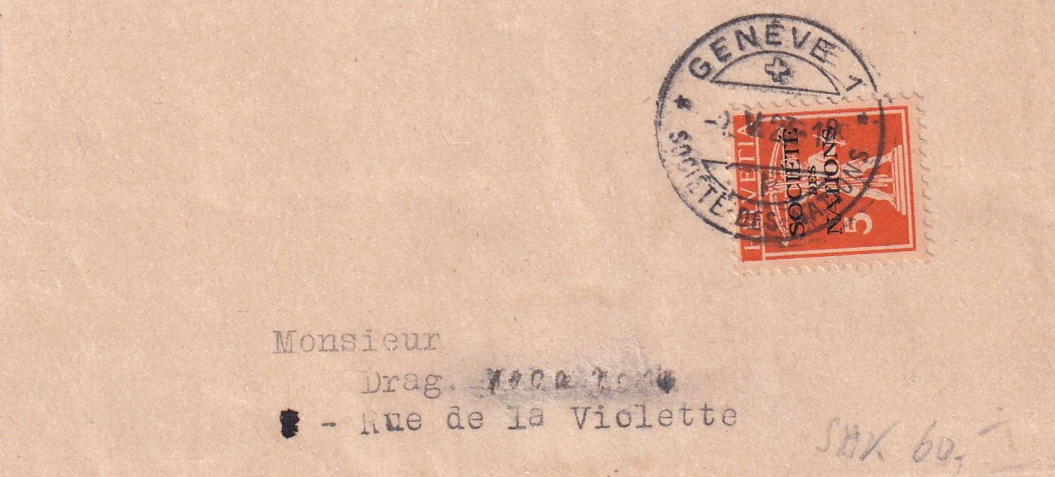 SDN SBK Nr. 1 auf Brief Basel