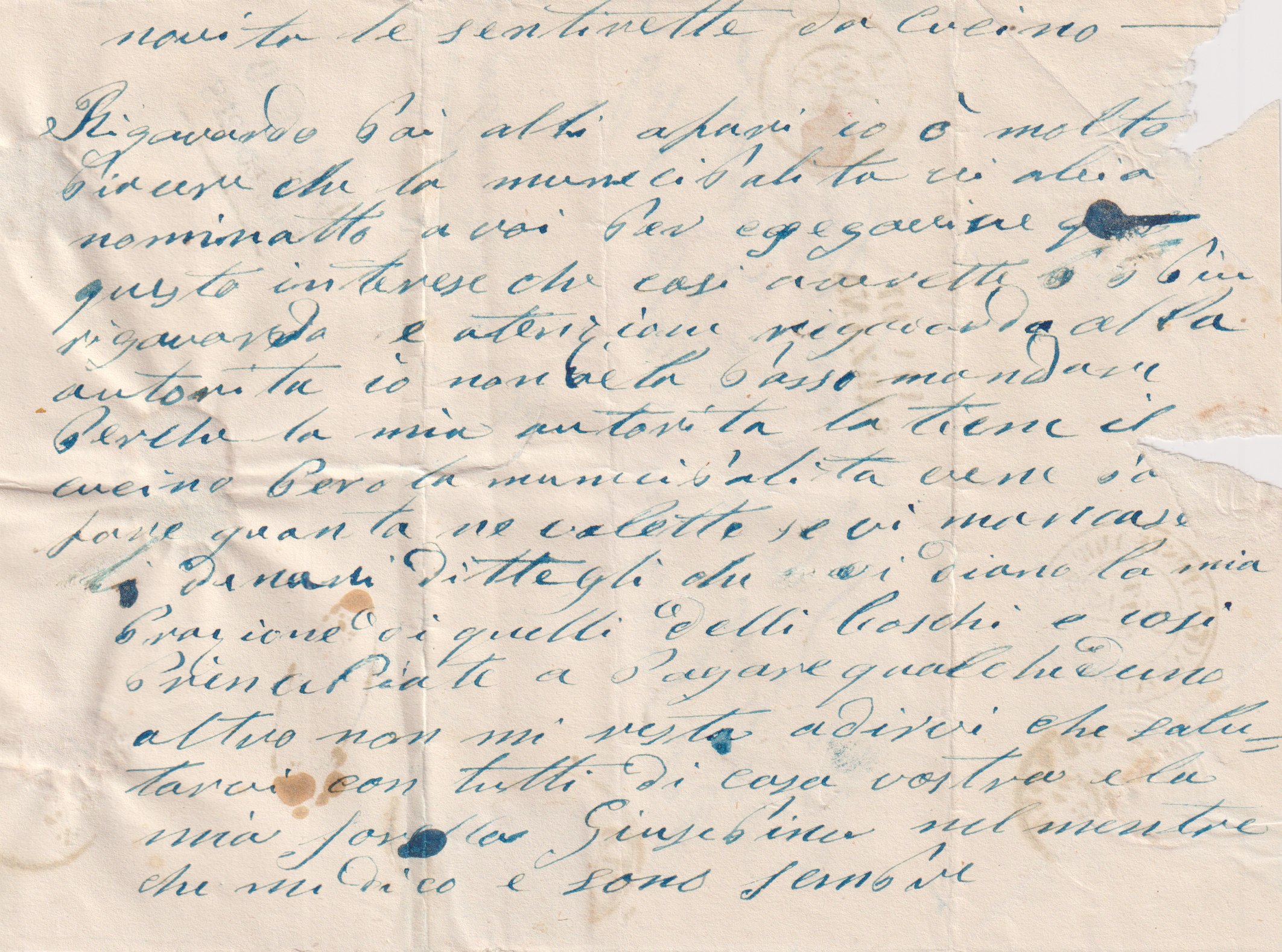 Kirchenstaat MI Nr. 6B -Stempel ROM  17.August 1855 via Genua - CAVEGNO Strahlenstempel Ankunfststempel