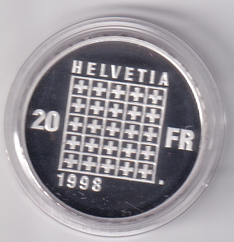 1998 20 Fr. Polierte Platte