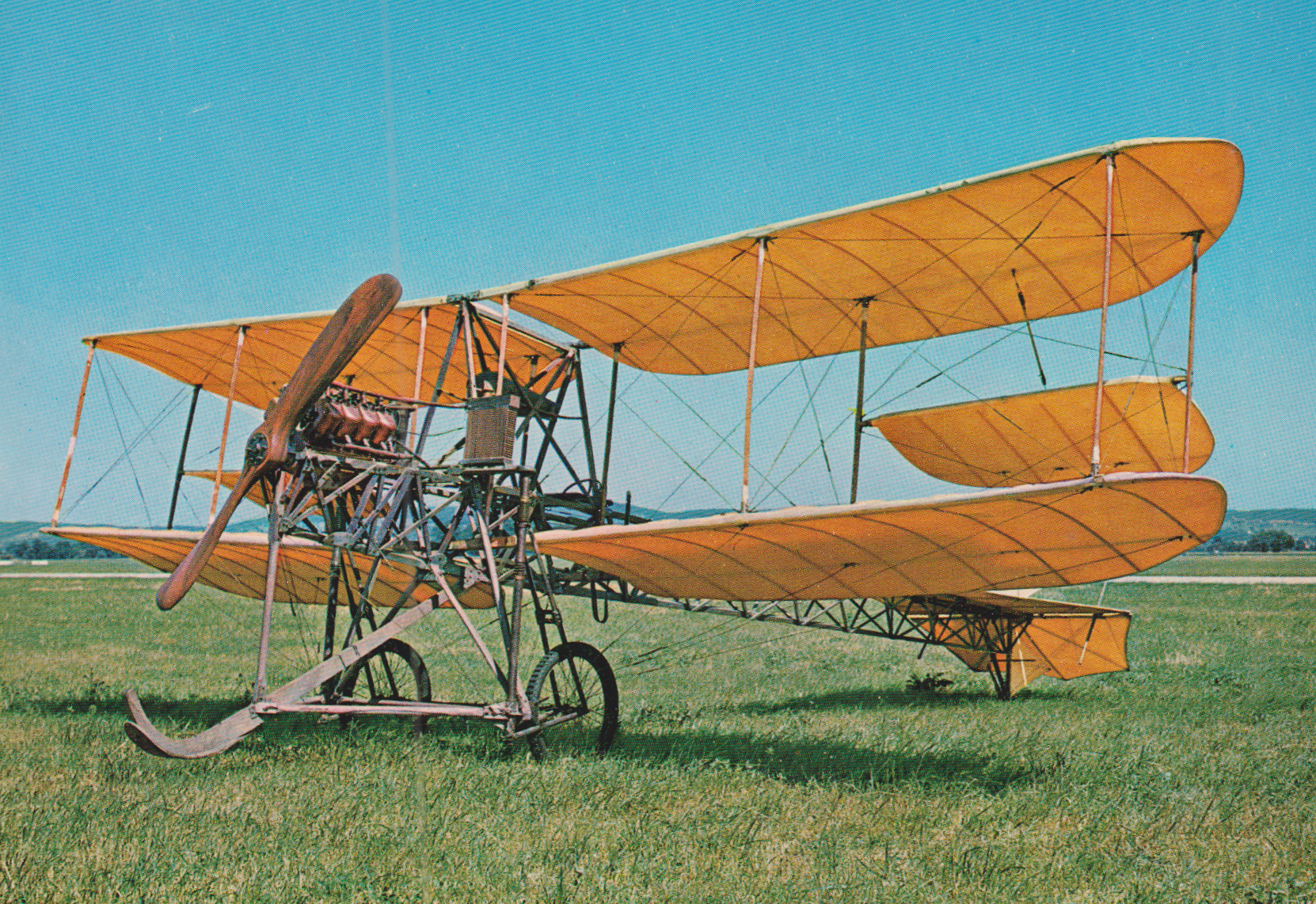 Flugzeug Doppeldecker A und H Dufaux 1909 Ansichtskarte