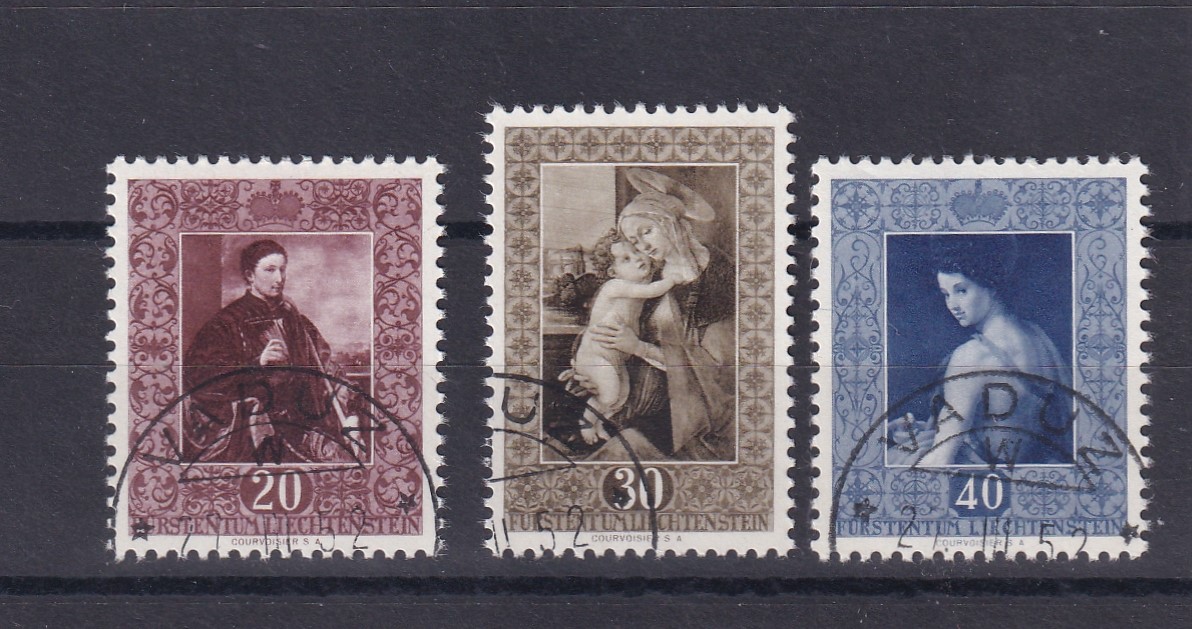 Liechtenstein Zumstein Nr.  250 -252 gestempelt