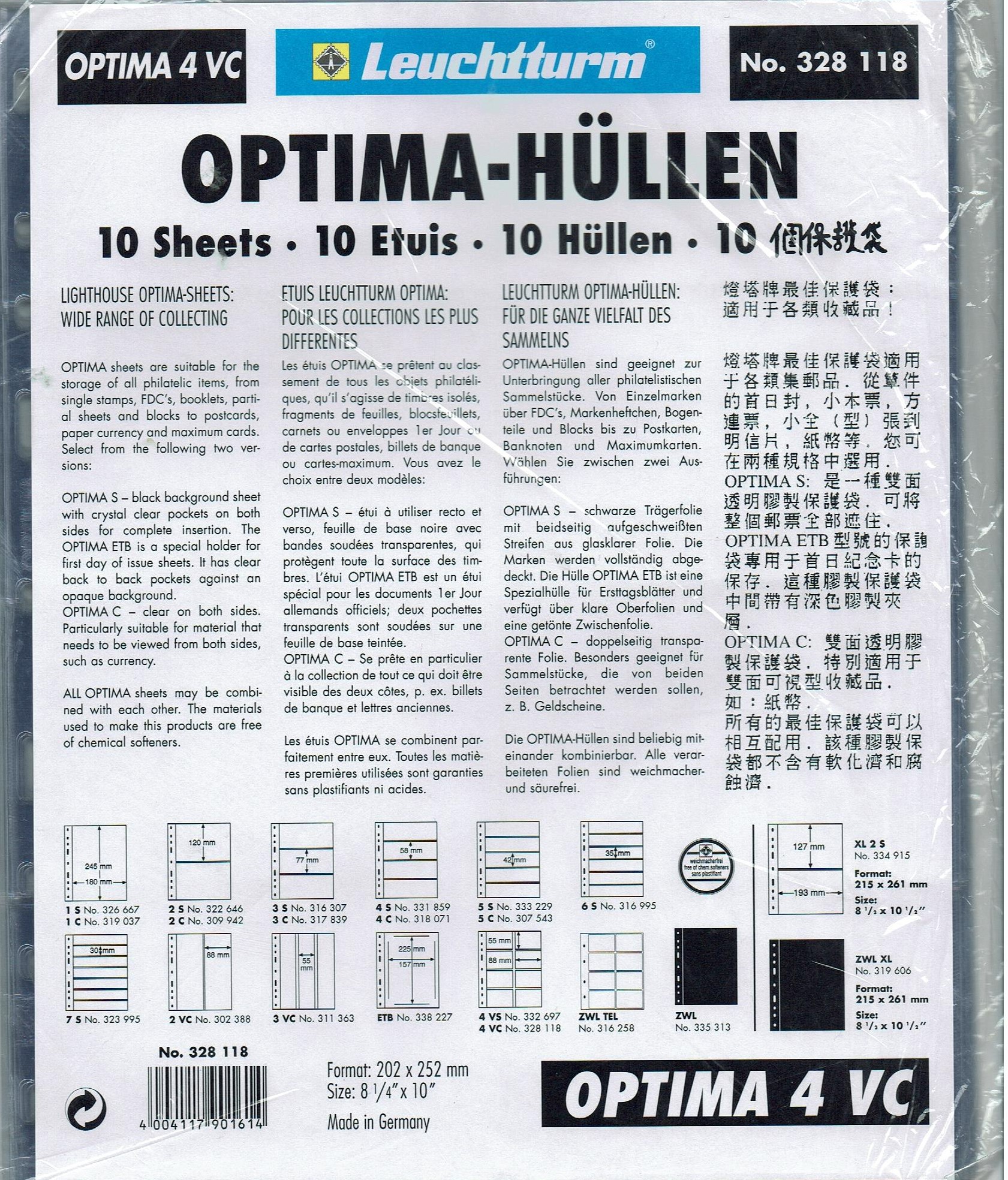 Leuchtturm Optima 4 C 5 Taschen