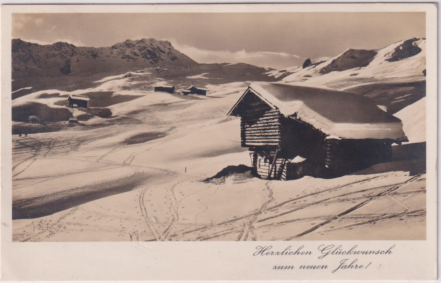 22.1.1927 Skifelder in Inner-Arosa