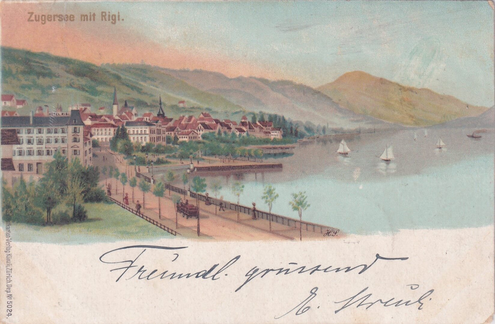 11.3.1903 Zugersee mit Rigi