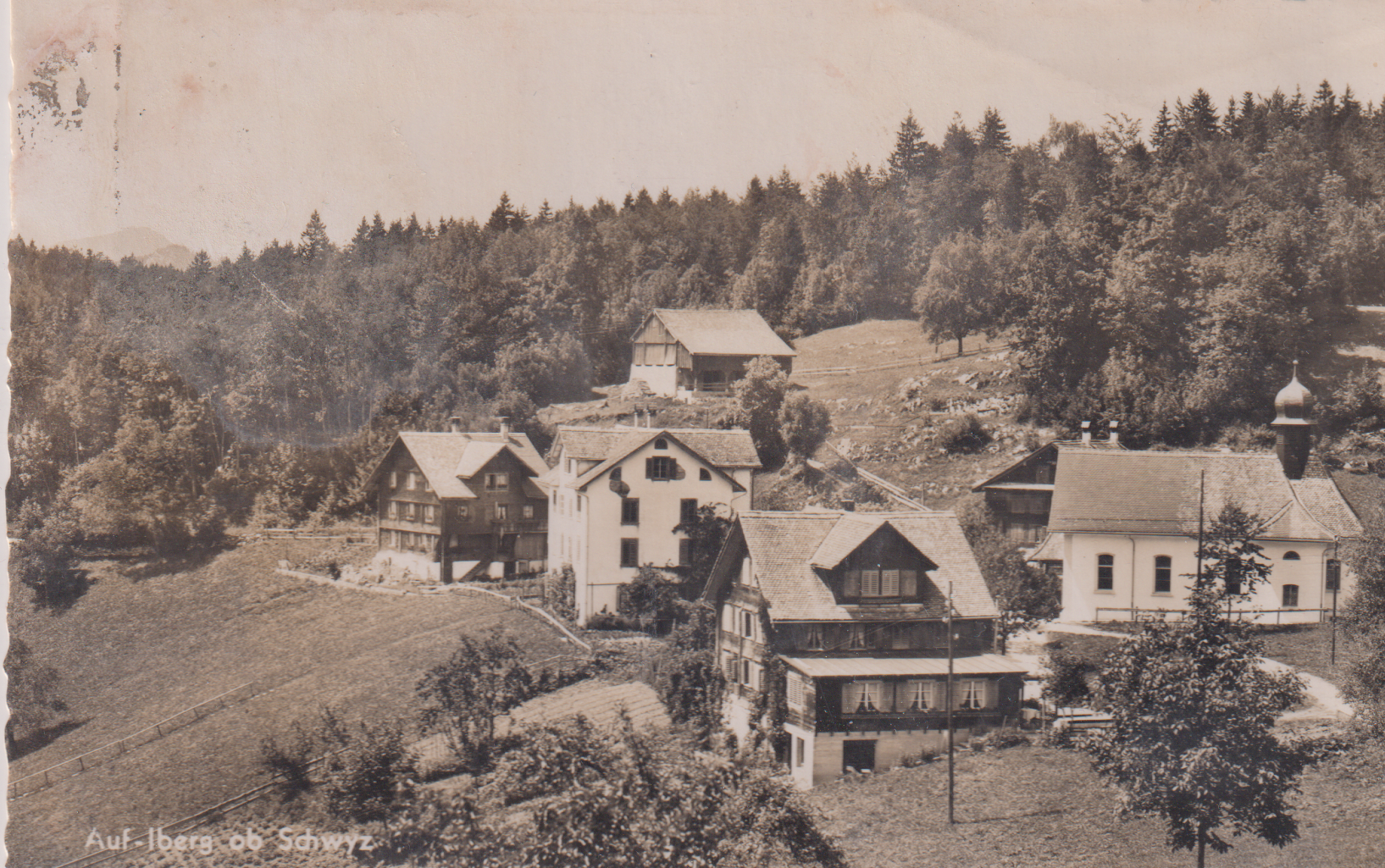 Ansichtskarte Auf - Iberg Schwyz 7.10.1946