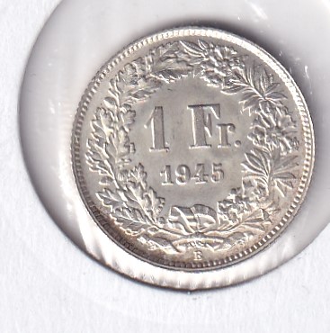 1945 1 Franken sehr schoen