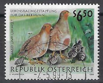 Das Rebhuhn von Oestereich MI Nr. 2312 aus dem Jahre 1999
