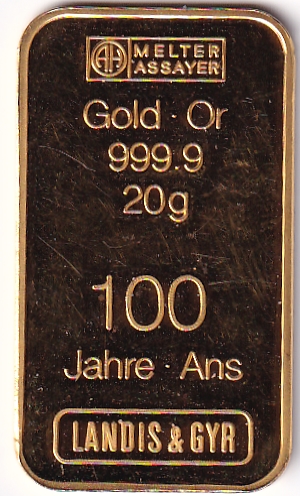 20 Gramm Gold in Barren 999.9
