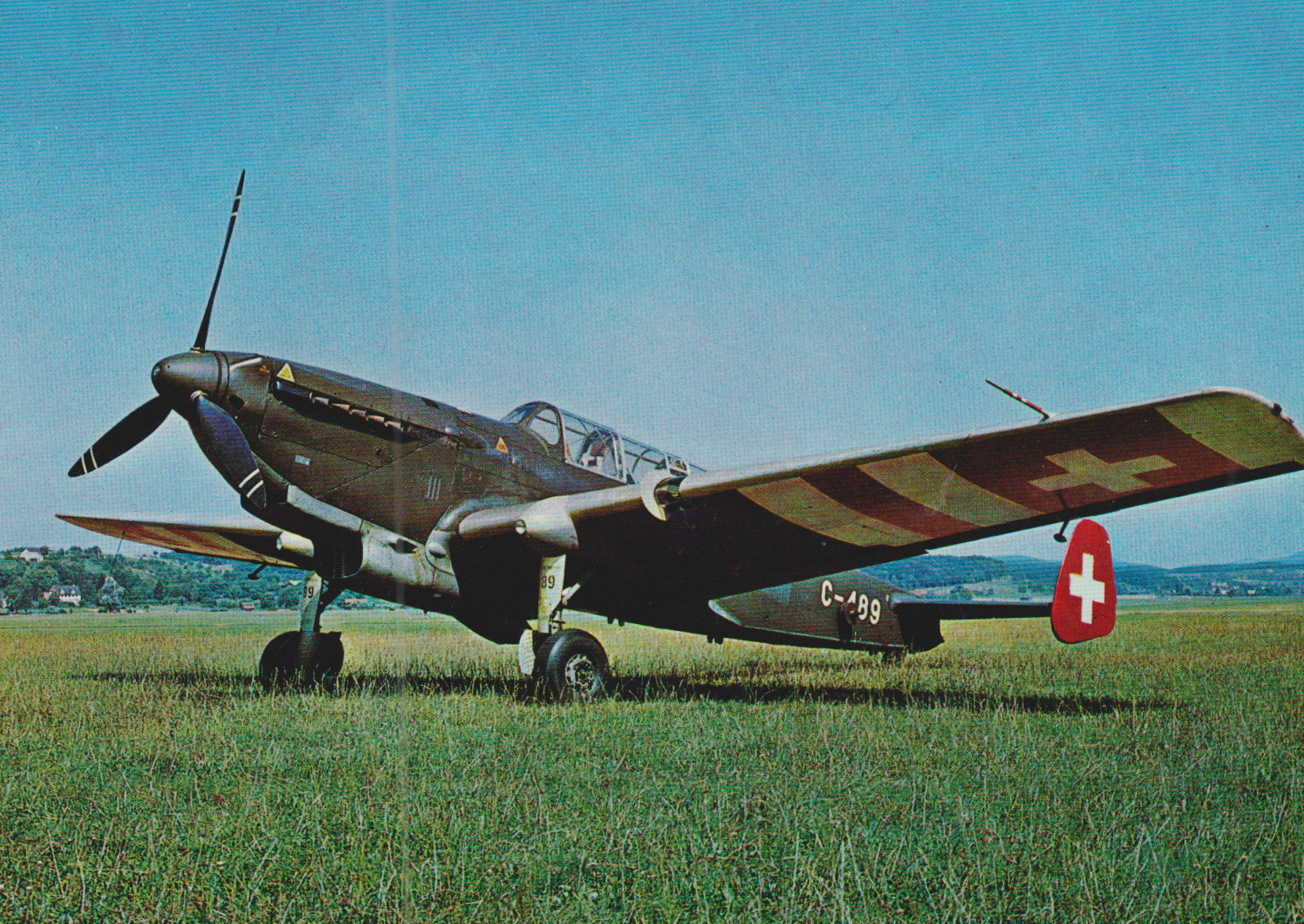 Flugzeug C 3603 Schweiz 1942 Ansichtskarte