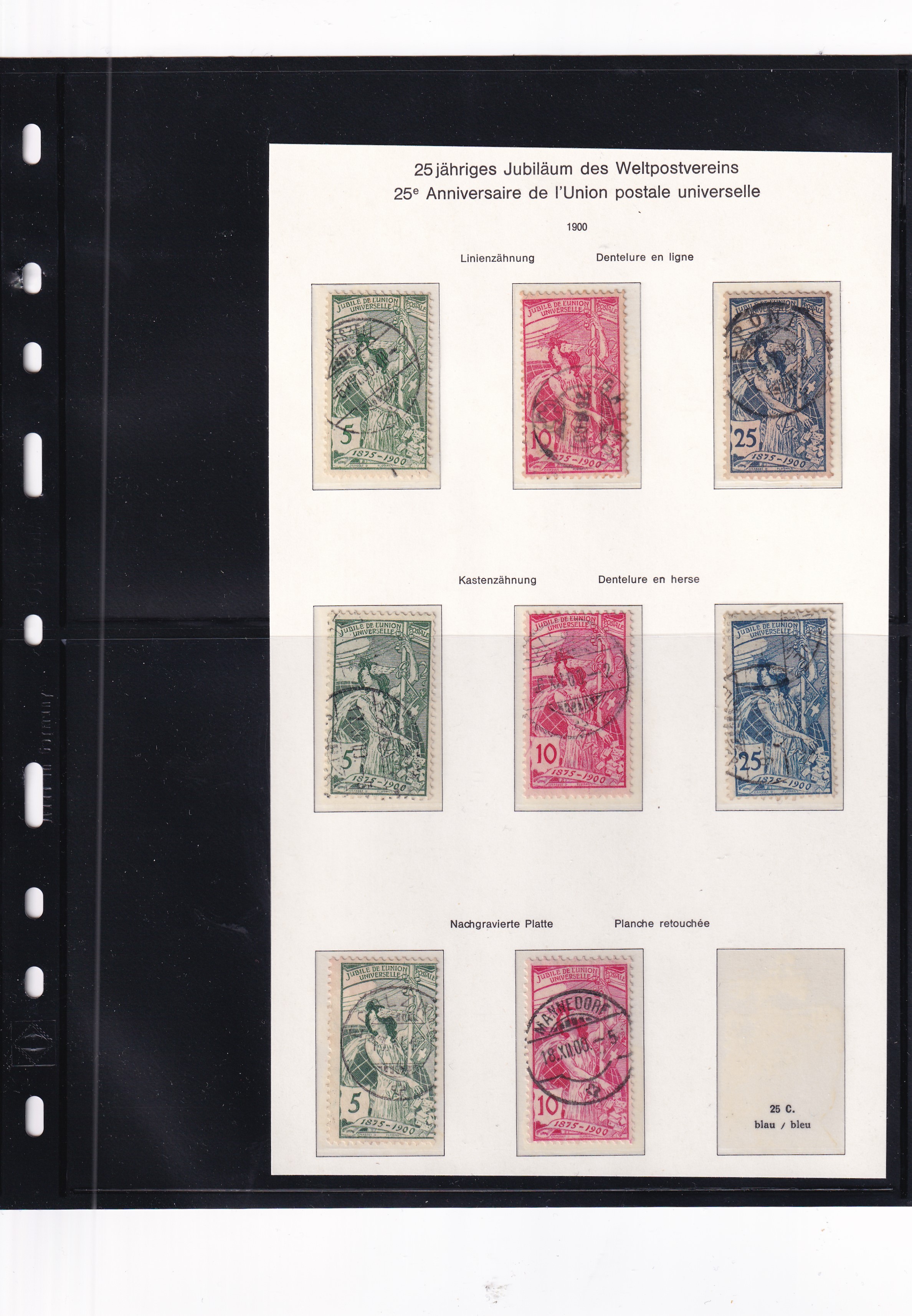 1900 77 A - 78 C alle gestempelt