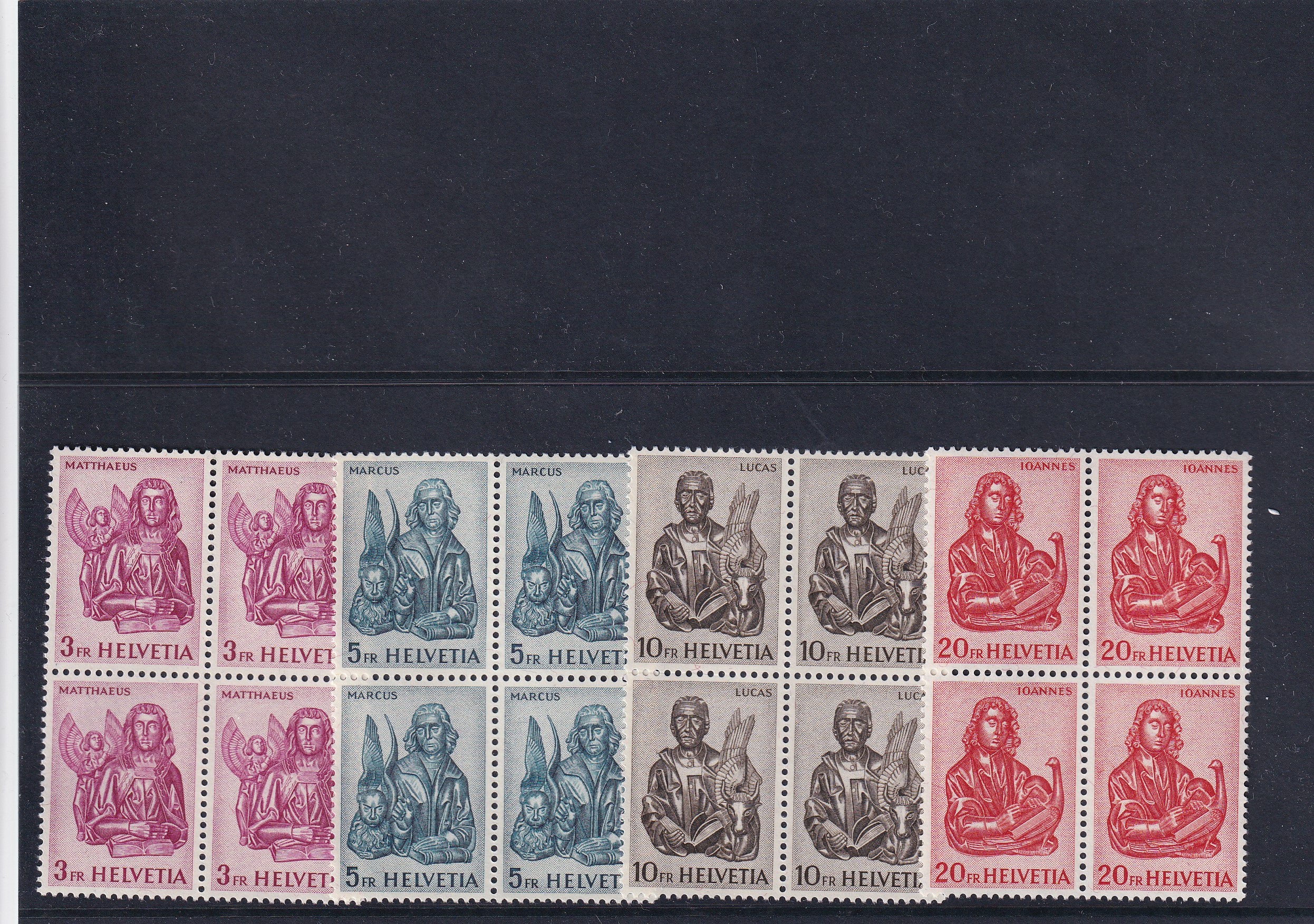 1961 4 er Block ungestempelt Evangelisten SBK Nr. 381 -384