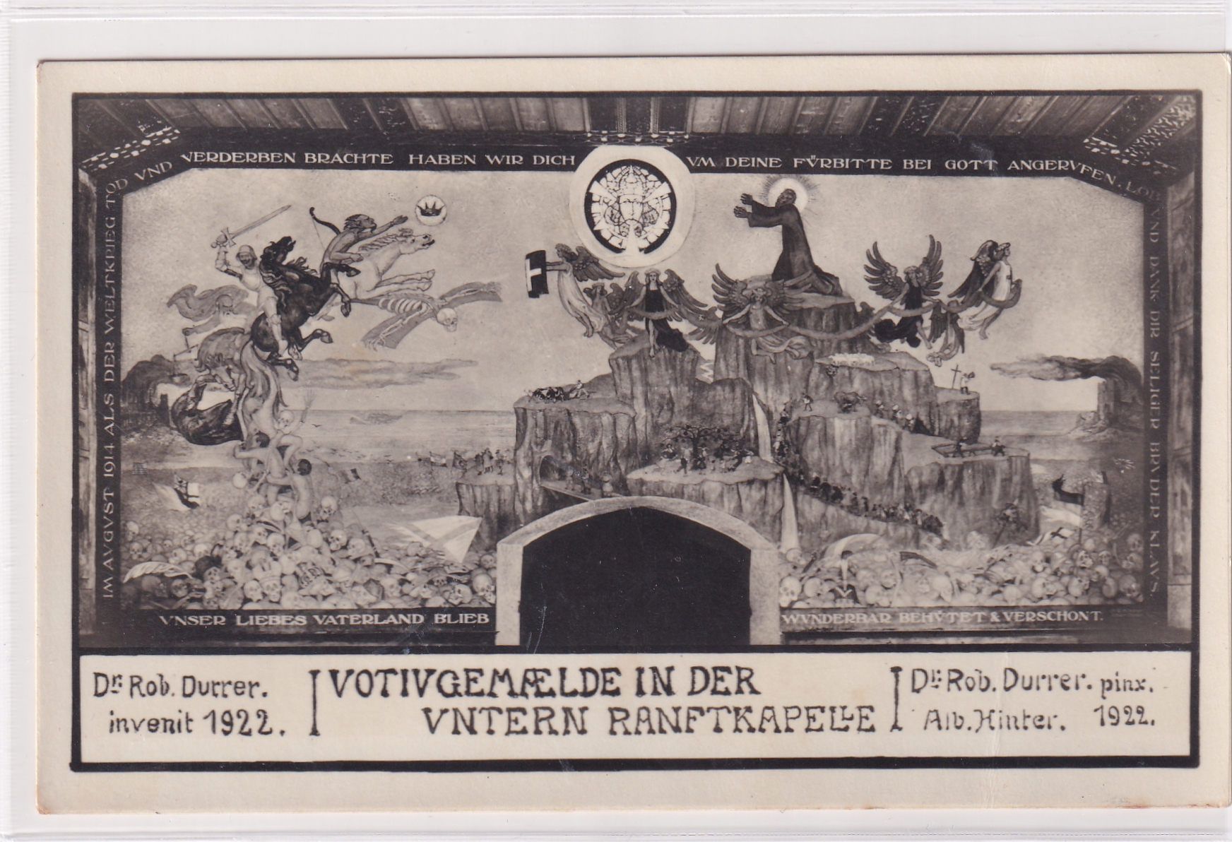 Ansichtskarte Obwalwalden Ranftkapelle Votivgemälde 1922 Durrer