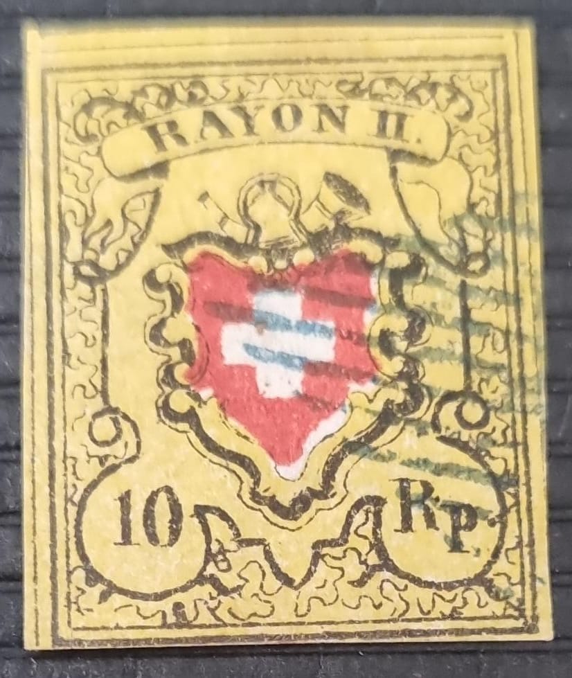 1850 Rayon  16 IIg Typ40 Druckstein D- RU mit Attest Disteli