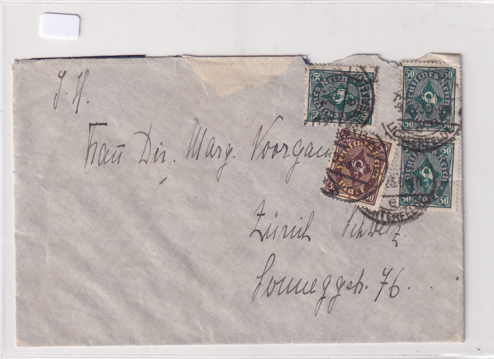 Deutsche Reich: 09.02.1923 Berlin - Zürich