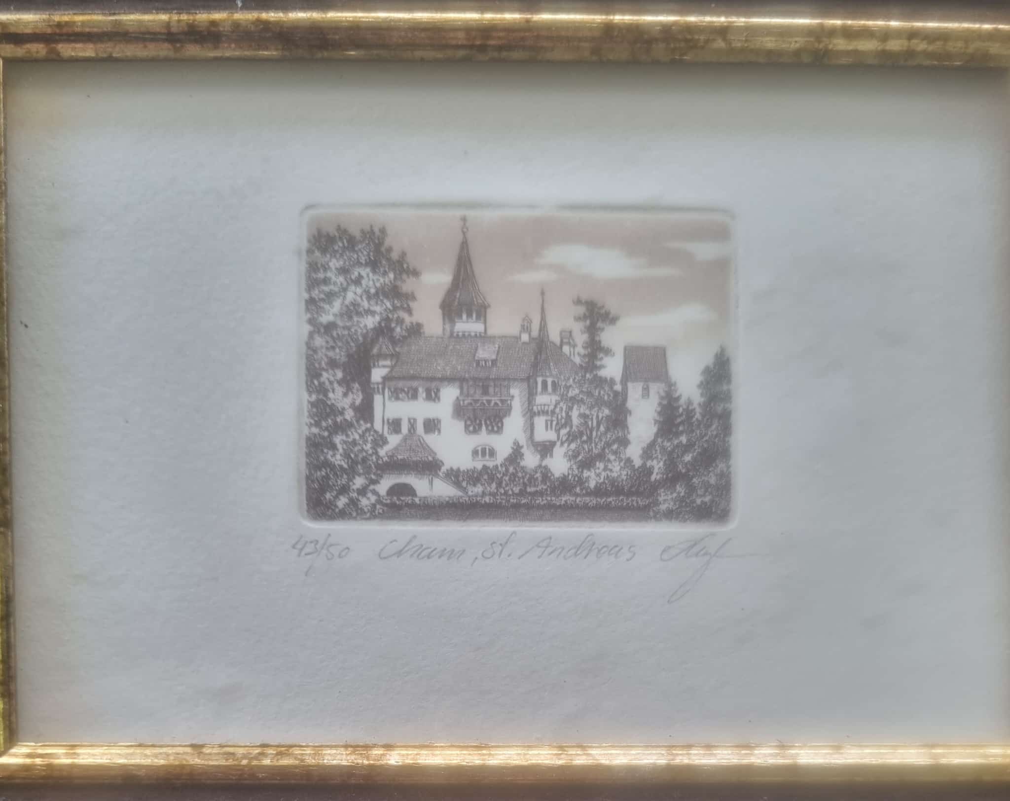 Cham St. Andreas Radierung
