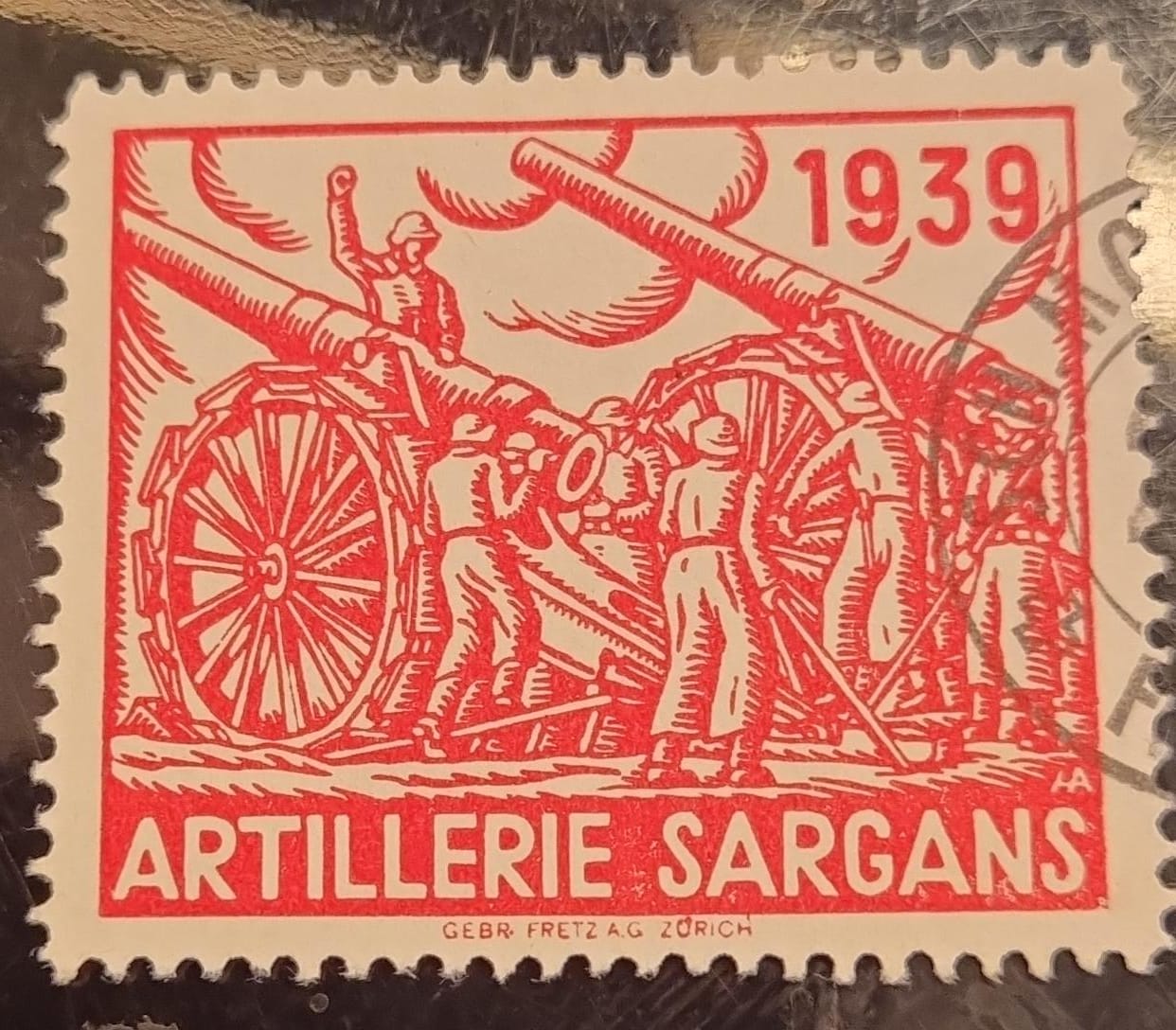 Soldatenmarken: Artillerie Nr. 4.1 gestempelt