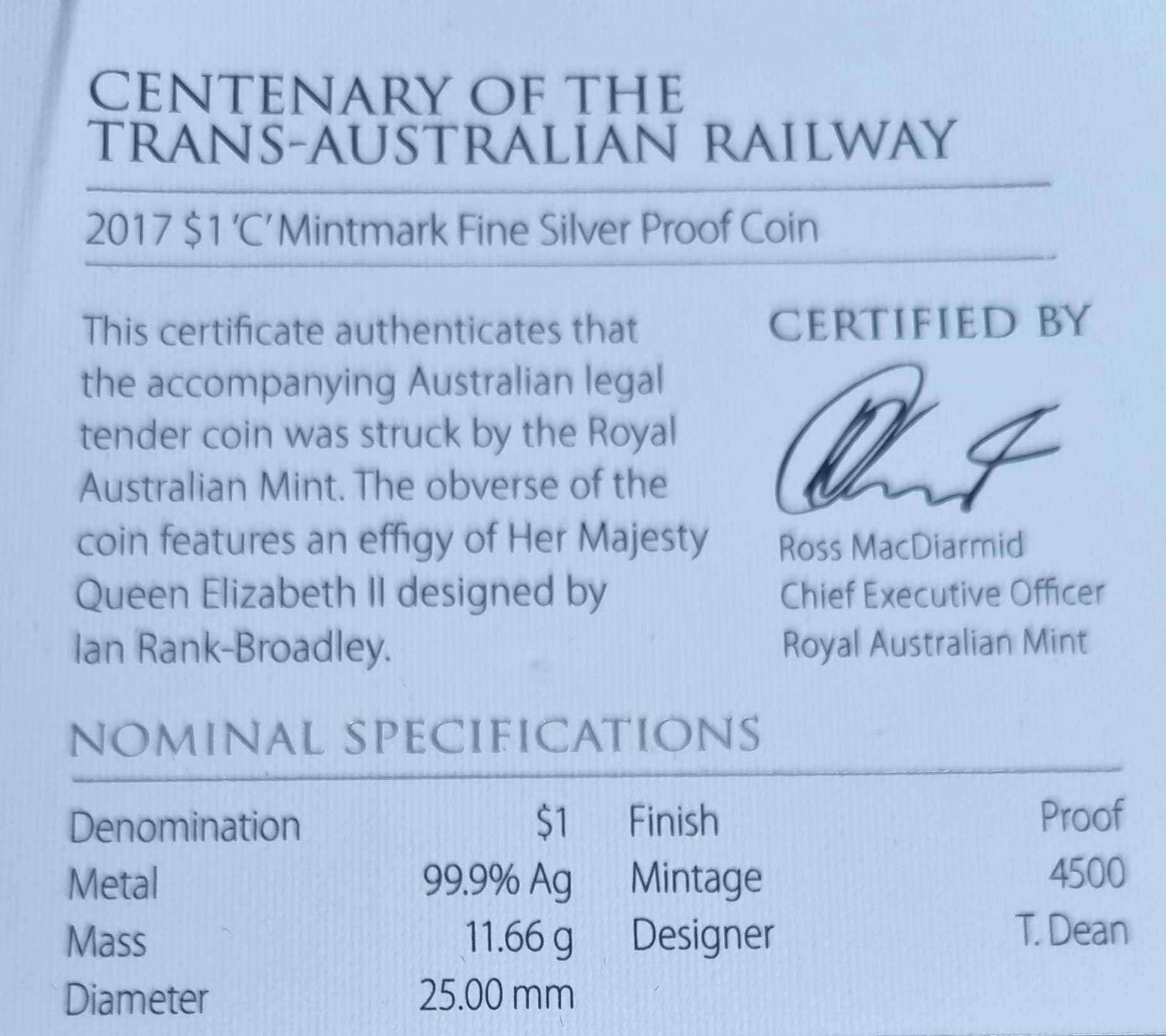 Australien Silbermünze 1 Dollar